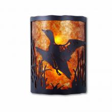 Avalanche Ranch Lighting M13364AM-97 - Cascade Sconce Large - Loon - Amber Mica Shade - Black Iron Finish