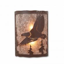 Avalanche Ranch Lighting M13389Al-27 - Cascade Sconce Large - Eagle - Almond Mica Shade - Rustic Brown Finish