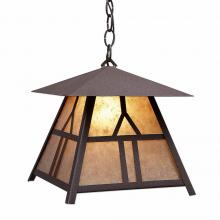 Avalanche Ranch Lighting M23673AL-CH-27 - Smoky Mountain Pendant Large - Westhill - Almond Mica Shade - Rustic Brown Finish - Chain