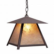 Avalanche Ranch Lighting M23679AL-CH-27 - Smoky Mountain Pendant Large - Northrim - Almond Mica Shade - Rustic Brown Finish - Chain
