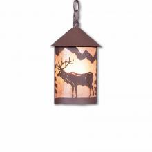 Avalanche Ranch Lighting M24423AL-CH-27 - Cascade Pendant Small - Valley Elk - Almond Mica Shade - Rustic Brown Finish - Chain