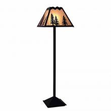Avalanche Ranch Lighting M62614AL-97 - Rocky Mountain Floor Lamp - Spruce Tree - Almond Mica Shade - Black Iron Finish