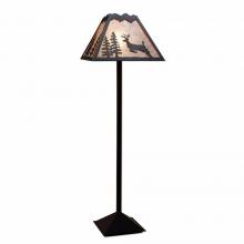 Avalanche Ranch Lighting M62621AL-97 - Rocky Mountain Floor Lamp - Valley Deer - Almond Mica Shade - Black Iron Finish