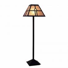 Avalanche Ranch Lighting M62673AL-97 - Rocky Mountain Floor Lamp - Westhill - Almond Mica Shade - Black Iron Finish