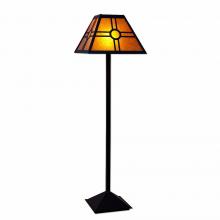 Avalanche Ranch Lighting M62674AM-97 - Rocky Mountain Floor Lamp - Southview - Amber Mica Shade - Black Iron Finish