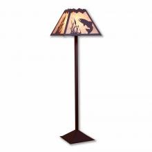Avalanche Ranch Lighting M62681AL-27 - Rocky Mountain Floor Lamp - Trout - Almond Mica Shade - Rustic Brown Finish