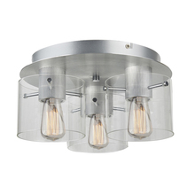 Artcraft AC11524CL - Henley 3 Light Flush Mount (Brushed Aluminum)