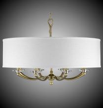 American Brass & Crystal CH5427-36G-ST-PG - 32 inch Kensington Drum Shade Chandelier