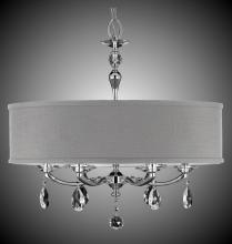 American Brass & Crystal CH5486-O-32G-36G-ST-PG - 28 inch Kensington Empire Drum Shade Chandelier