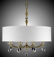 American Brass & Crystal CH5487-O-35S-36G-ST-HL - 32 inch Kensington Empire Drum Shade Chandelier