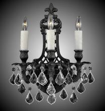 American Brass & Crystal WS9451-3-O-04G-PI - 3 Light Lattice Small Wall Sconce