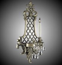 American Brass & Crystal WS9456-A-01G-PI - 1 Light Lattice Large Wall Sconce
