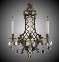American Brass & Crystal WS9458-A-01G-PI - 3 Light Lattice Large Wall Sconce