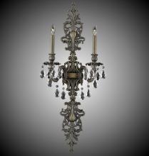 American Brass & Crystal WS9488-A-10W-PI - 2 Light Filigree Extended Top and Tail Wall Sconce