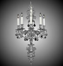 American Brass & Crystal WS9491-A-08G-PI - 5+1 Light Filigree Extended Top and Tail Wall Sconce