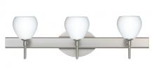 Besa Lighting 3SW-560507-SN - Besa Wall Tay Tay Satin Nickel Opal Matte 3x40W G9
