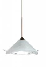 Besa Lighting 1XC-181304-BR - Besa Pendant Hoppi Bronze Marble/Clear 1x50W Halogen