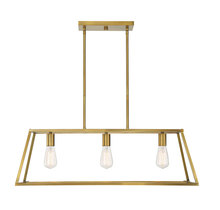 Savoy House 1-326-3-322 - Denton 3-Light Linear Chandelier in Warm Brass