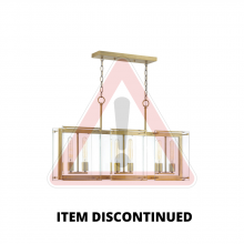 Savoy House 1-0602-6-322 - **DISCONTINUED** Prescott 6-Light Linear Chandelier in Warm Brass