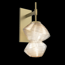 Hammerton IDB0089-01-GB-A-L1 - Mesa Sconce-Gilded Brass-Amber Blown Glass