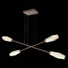 Hammerton PLB0049-M2-BB-A-CA1-L3 - Aalto Double Moda-Burnished Bronze-Amber Blown Glass-Stainless Cable-LED 3000K