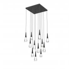 Hammerton CHB0078-09-GP-C-C01-L3 - Raindrop Square 9pc Multi-Pendant