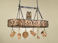 Hi-Lite MFG Co. H-93Y-D-BK01/B-SIL W/SDL W/CI - POT RACK COLLECTION