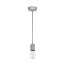 Eglo 95522A - Silvares - Single Light Open Bulb Mini Pendant, Grey Concrete Finish