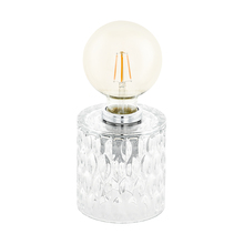 Eglo 99084A - Cercamar - Table Lamp Clear Textured Glass Body, Open bulb, 1-60W