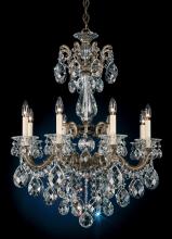 Schonbek 1870 5007-27 - La Scala 8 Light 120V Chandelier in Parchment Gold with Clear Heritage Handcut Crystal