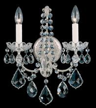 Schonbek 1870 3651-48S - New Orleans 2 Light 120V Wall Sconce in Antique Silver with Clear Crystals from Swarovski