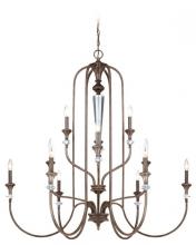 Craftmade 26712-MBS - Boulevard 12 Light Chandelier in Mocha Bronze/Silver Accents
