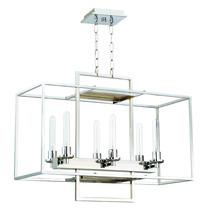 Craftmade 41526-CH - 6 Light Linear Chandelier