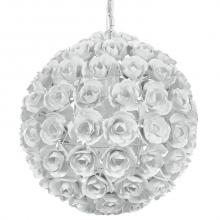 Crystorama 537-WW - Cypress 1 Light White Sphere Mini Chandelier