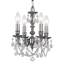 Crystorama 5504-PW-CL-MWP - Gramercy 4 Light Clear Crystal Pewter Mini Chandelier
