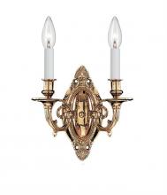 Crystorama 622-PB - Crystorama 2 Light Polished Brass Cast Brass Wall Mount II