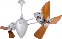 Matthews Fan Company AR-BN-WD - Ar Ruthiane 360° dual headed rotational ceiling fan in brushed nickel with solid sustainable maho