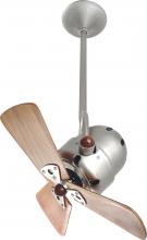 Matthews Fan Company BD-BN-WD-DAMP - Bianca Direcional ceiling fan in Brushed Nickel finish with solid sustainable mahogany wood blades