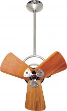 Matthews Fan Company BD-CR-WD - Bianca Direcional ceiling fan in Polished Chrome finish with solid sustainable mahogany wood blade