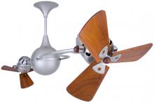 Matthews Fan Company IV-BN-WD-DAMP - Italo Ventania 360° dual headed rotational ceiling fan in brushed nickel finish with solid sustai