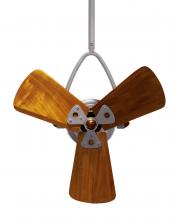 Matthews Fan Company JD-BN-WD-DAMP - Jarold Direcional ceiling fan in Brushed Nickel finish with solid sustainable mahogany wood blades