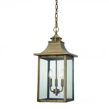 Acclaim Lighting 8316AB - St. Charles Collection Hanging Lantern 3-Light Outdoor Aged Brass Light Fixture