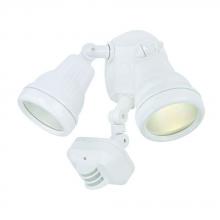 Acclaim Lighting FL55WH - 2-Light White Adjustable Arm Floodlight With Motion Sensor