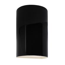 Justice Design Group CER-5940W-BLK - Small ADA Cylinder - Closed Top (Outdoor)