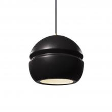 Justice Design Group CER-6410-CRB-ABRS-BKCD-LED1-700 - Small Sphere 1-Light LED Pendant
