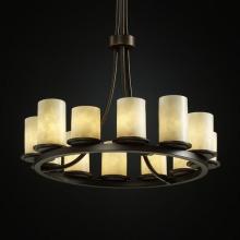 Justice Design Group CLD-8763-10-NCKL - Dakota 12-Light Ring Chandelier (Tall)