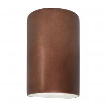 Justice Design Group CER-0940W-ANTC - Small Cylinder - Closed Top (Outdoor)