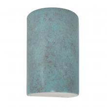 Justice Design Group CER-0940W-PATV-LED1-1000 - Small Cylinder - Closed Top (Outdoor) - LED