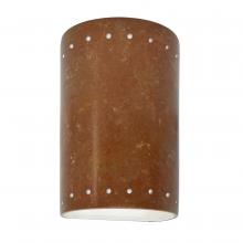 Justice Design Group CER-0990-PATR - Small Cylinder w/ Perfs - Closed Top