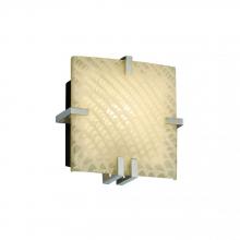 Justice Design Group FSN-5550-WEVE-DBRZ - Clips Square Wall Sconce (ADA)